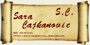 Sara Čajkanović vizit kartica